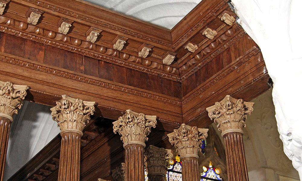 Church of the Holy Cross, Cruwys Morchard, Devon: chancel screens