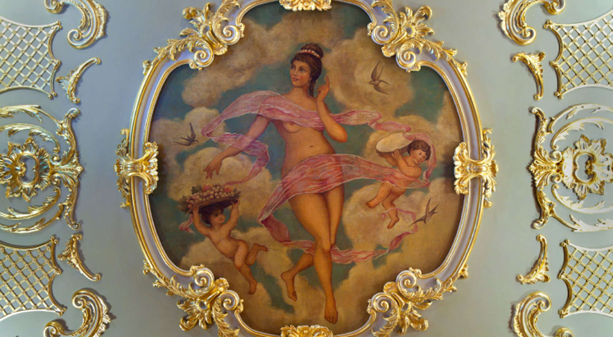 Restored work at the The Café Royal, Piccadilly, London after fire damage