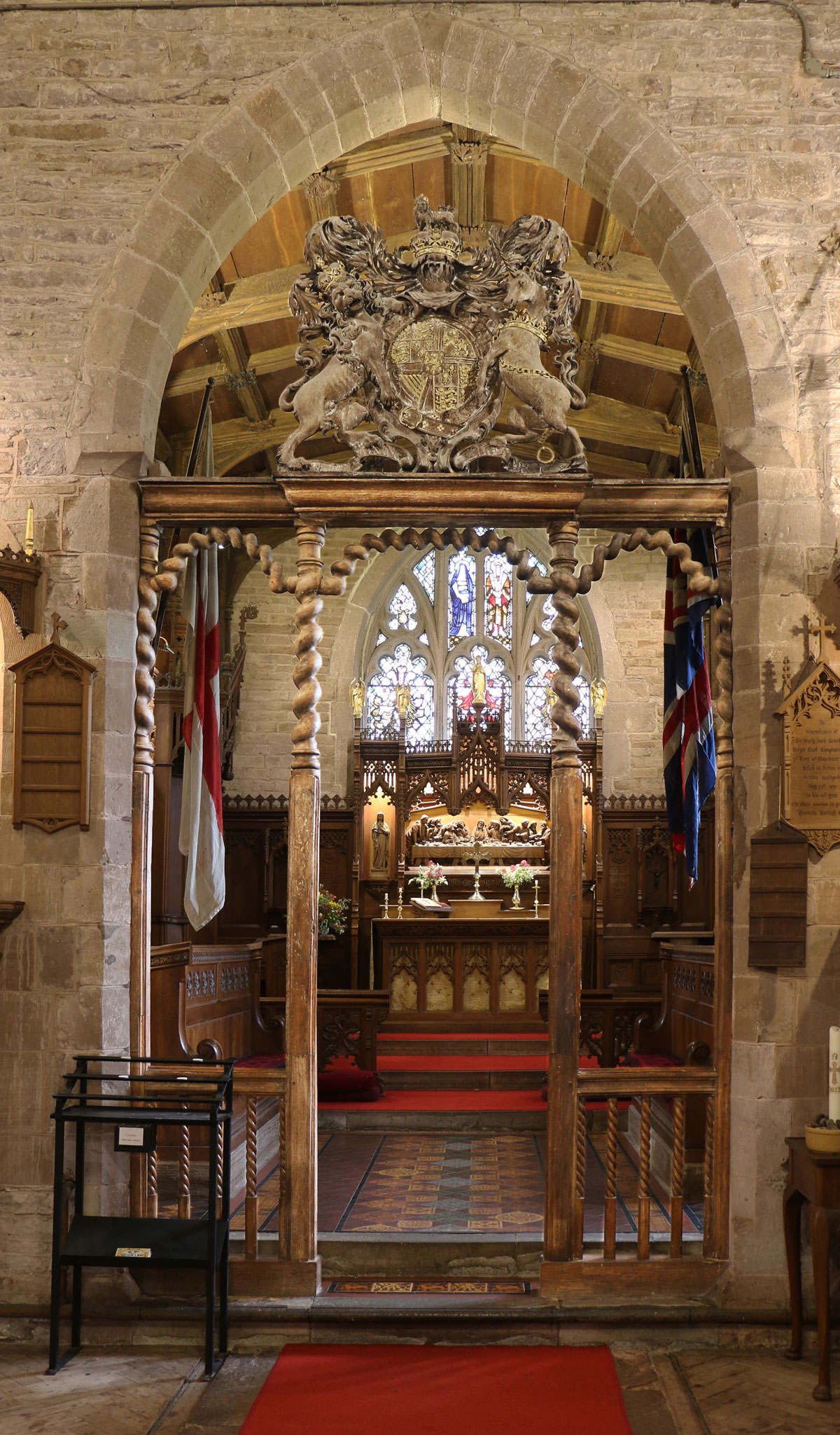St Andrew and St Mary, How Caple, Herefordshire – chancel screen and Royal Arms conservation St Andrew and St Mary, How Caple, Herefordshire – chancel screen and Royal Arms conservation